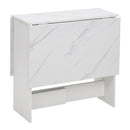 Livingandhome Contemporary Drop Leaf Wooden Dining Table