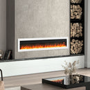 Electric Fireplace With Adjustable Flames, Wall Mounted Or Freestanding