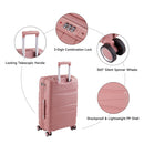 Livingandhome 4PCS Lockable Travel Suitcase Set