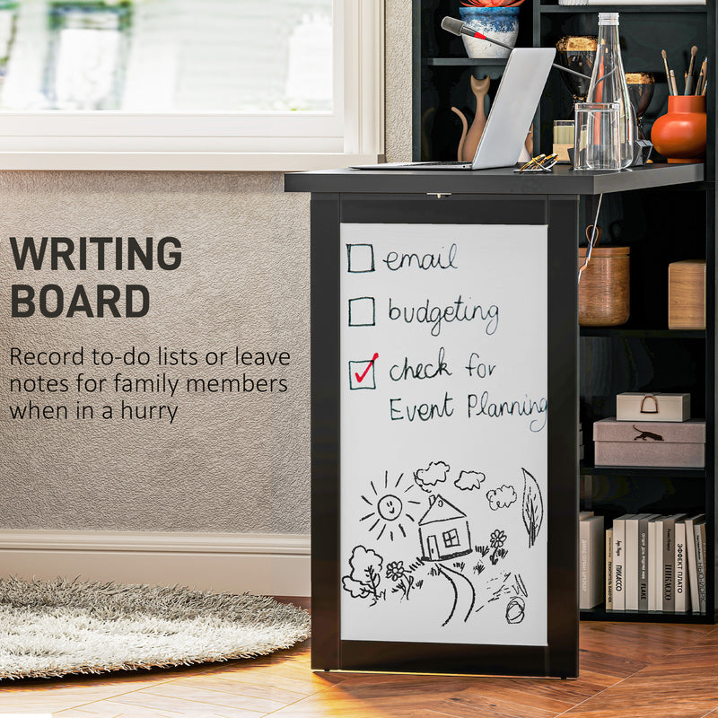 HOMCOM Convertible Desk with Whiteboard Multi-function Workstation