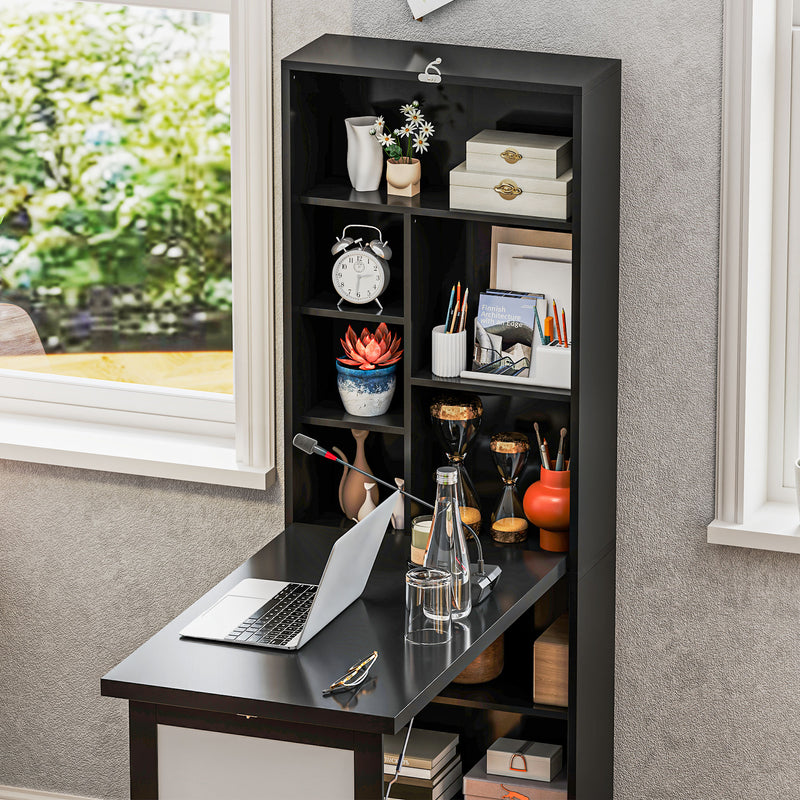 HOMCOM Convertible Desk with Whiteboard Multi-function Workstation