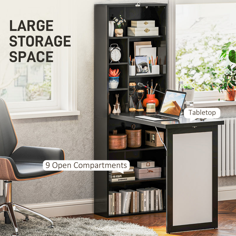 HOMCOM Convertible Desk with Whiteboard Multi-function Workstation