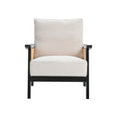 Livingandhome Mid Century Woven Rattan Armchair