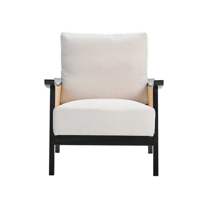 Livingandhome Mid Century Woven Rattan Armchair