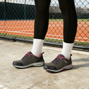 Breathable Lightweight Trainers - Grey & Pink