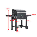 Livingandhome Carbon Steel BBQ Cooker Grill Mobile Stove Cooker