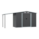 Breeins Outdoor Metal Firewood Storage Shed
