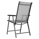Breeins Outdoor Tempered Glass Garden Table With 4 Foldable Chairs