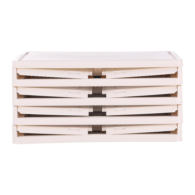 Lifeideas 4-layer Thicken Foldable Shoe Storage Box with Wheels