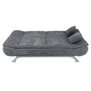 Livingandhome Linen Fabric 2-Seat Convertible Sofa Bed with Pillows