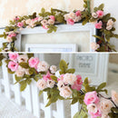 Lifeideas Light Pink Artificial Rose Vine Garland