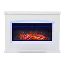 34inch Electric Fireplace with White Wooden Mantel