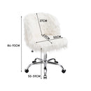 Livingandhome Faux Fur Swivelling Adjustable Office Chair
