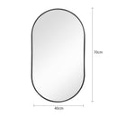Cottonfy UK Oval Metal Wall Mirror