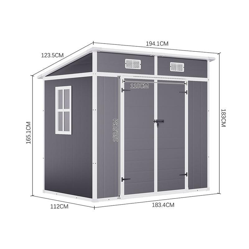 Livingandhome Outdoor Plastic Garden Storage Shed