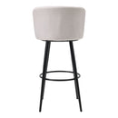 Livingandhome 2 Piece Modern Linen Bar Chairs Set