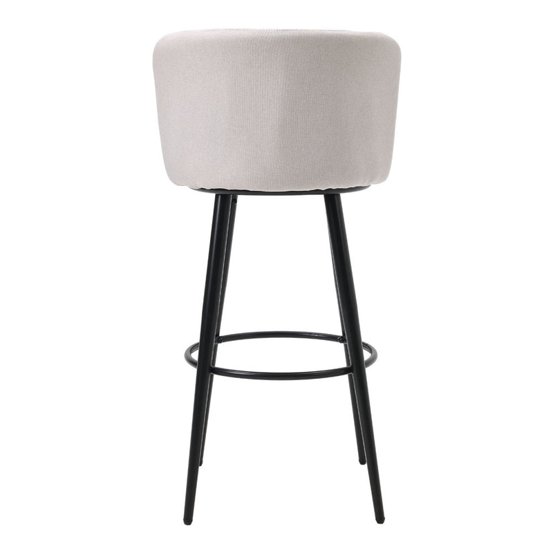 Livingandhome 2 Piece Modern Linen Bar Chairs Set