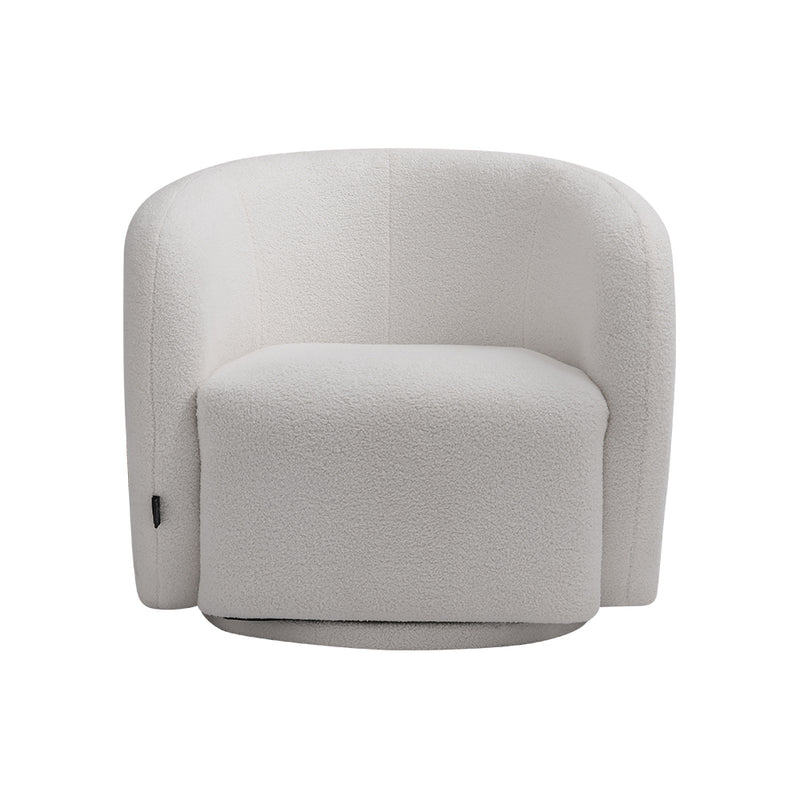 Livingandhome Swivel Tub Chair Upholstered Single Sofa