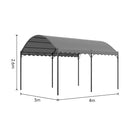 Garden Sanctuary Outdoor Metal Arched Pergola with Shade