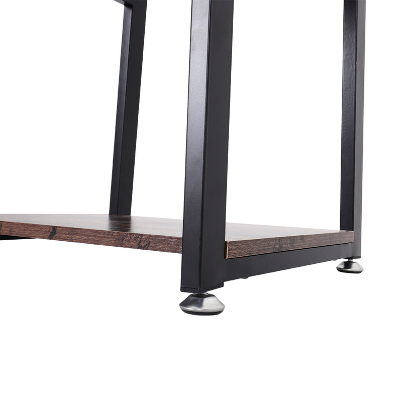 Livingandhome Industrial Style Clothing Rack with 4 Tiers of Shelves