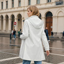 Long Trench Coat with Detachable Hood