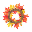 Large Autumn Wreath Door Decor with Assorted Maple Leaves