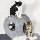 PawHut Cat Wall Furniture With Platforms, Steps, Perch, Cat House - Grey