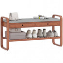 HOMCOM Shoe Bench with 2 Drawers Cushioned Seat 105 cm