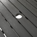 Breeins Patio Table Bench Set with Parasol Hole