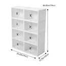 Livingandhome 4-Tier Foldable Storage Box with Magnetic Doors