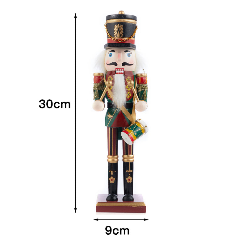 Lifeideas Wooden Nutcracker Soldier Figurine Christmas Ornament