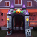 11ft Halloween Haunted House Castle Inflatable with Build-In LED