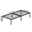 Livingandhome Black Iron Bed Frame without Mattress