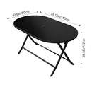 Breeins Outdoor Folding Table with Umbrella Hole