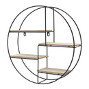 Livingandhome Modern Round Floating Decorative Wall Shelf