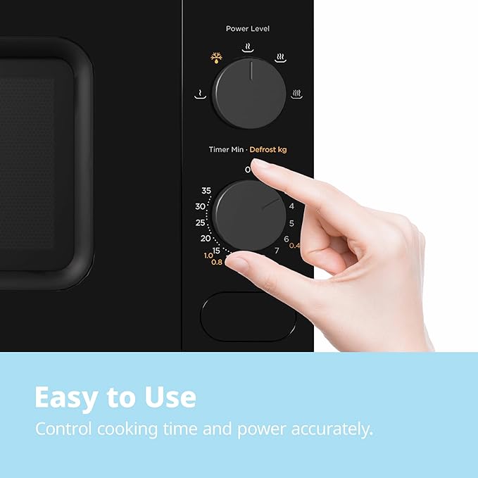 COMFEE 700W 20L Countertop Microwave Oven With Dual Knob