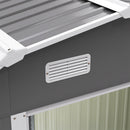 Breeins Large 7.5 x 4 ft Galvanized Steel Acrylic Storage Shed