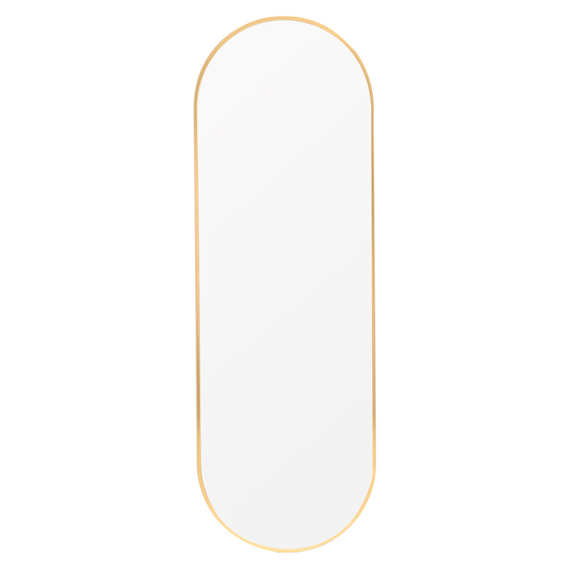 Livingandhome Modern Oval Metal Full Length Wall Mirror