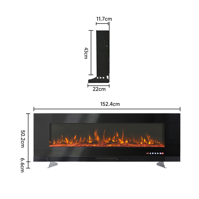 Livingandhome 60inch Wall Mounted Electric Fireplace