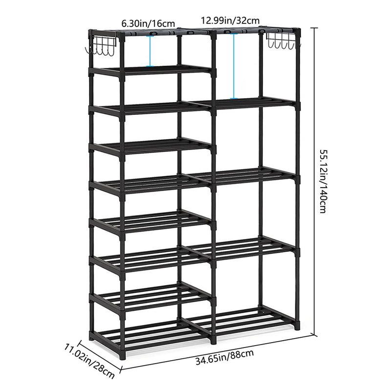 Lifeideas 9-Tier Large Open-Style Shoe Rack