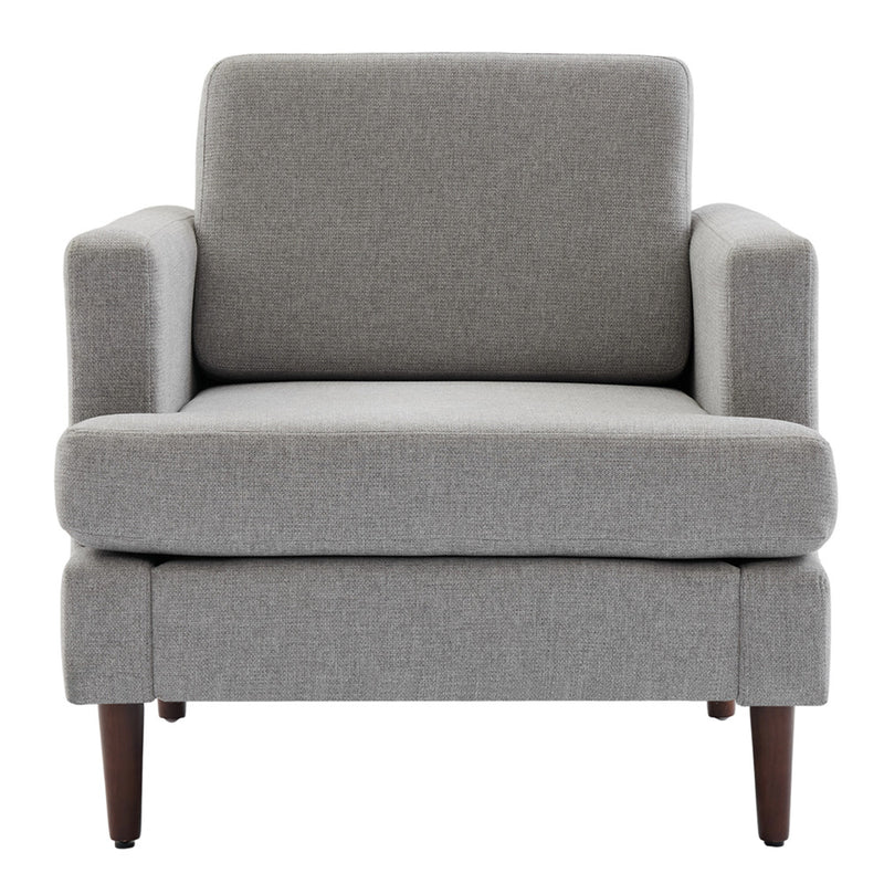 Livingandhome Linen Upholstered Mid-Century Chair