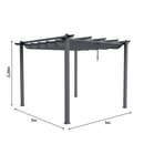 Garden Sanctuary Aluminum Patio Pergola with Canopy