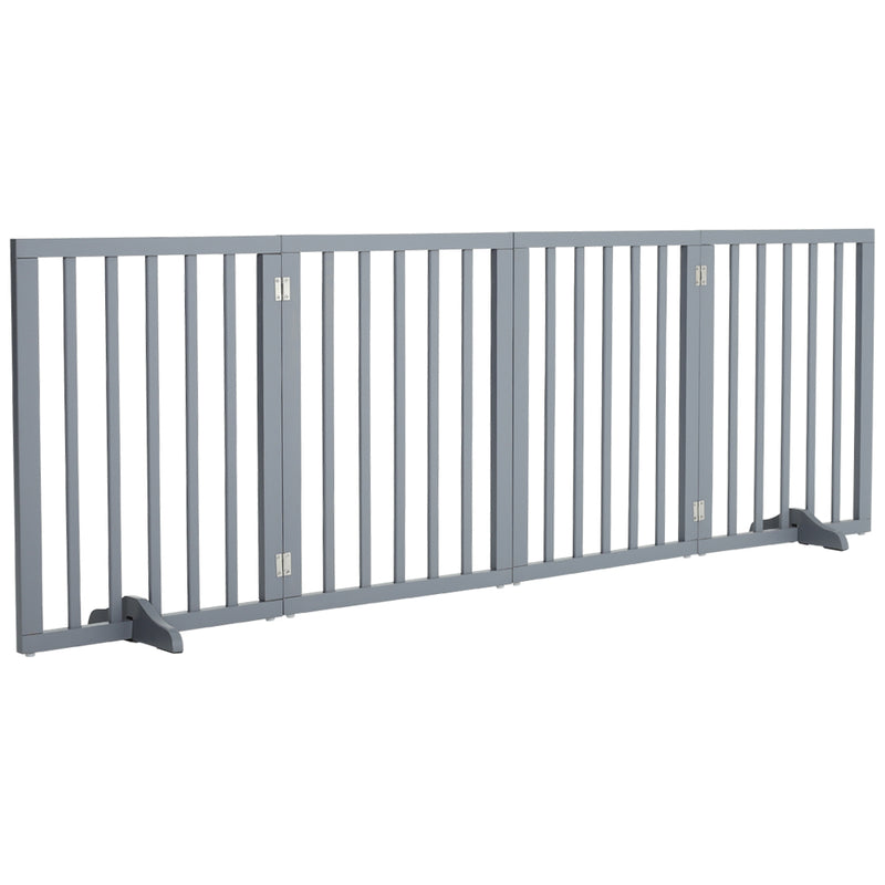Kidkid 4 Panel Wooden Foldable Freestanding Pet Gate