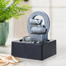 Breeins Tabletop Waterfall Fountain with LED Lighting,