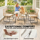 Outsunny Rattan Garden Furniture Set, 4 Piece Outdoor Patio Furniture