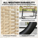 Outsunny Rattan Garden Furniture Set, 4 Piece Outdoor Patio Furniture