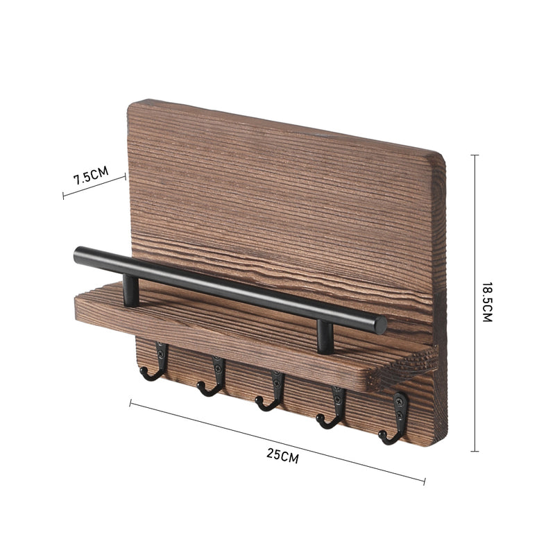 Livingandhome Rustic Wall-mounted Key Organizer