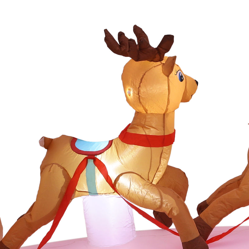 Lifeideas 4M Inflatable Santa and Rudolf Decoration