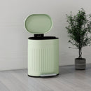 HOMCOM 20L Pedal Bin, Metal Kitchen Bin with Soft-close Lid, Light Green