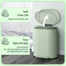 HOMCOM 20L Pedal Bin, Metal Kitchen Bin with Soft-close Lid, Light Green